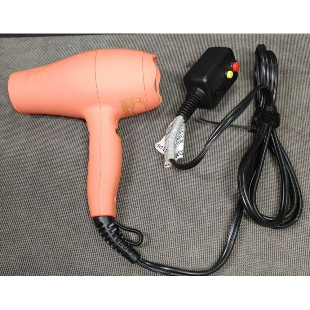 PYT Mini Blow Dryer Hair Dryer PYT5583 Peach/Pink Dual Voltage 1200W VIDEO